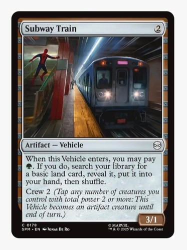 Subway train mtg - train, marvel